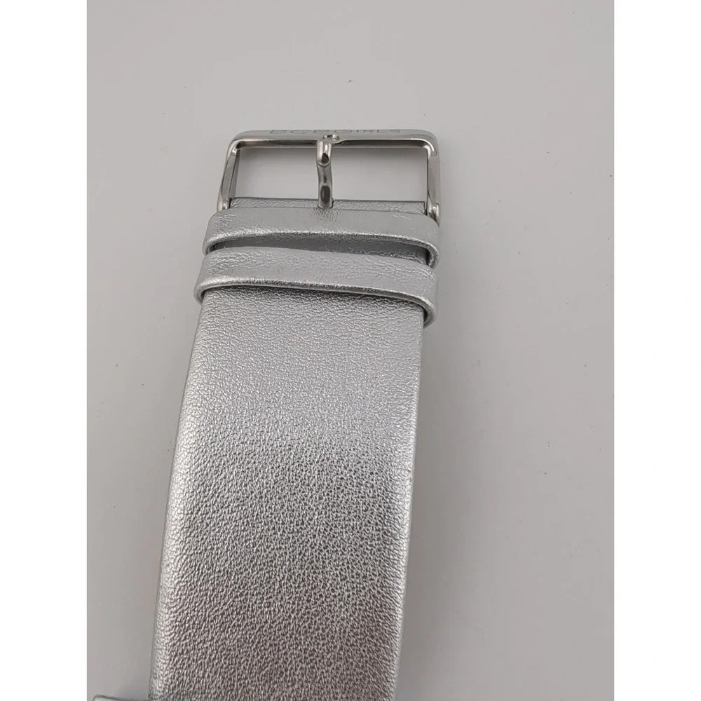 BCBGGirls Watch 40mm Case Silver Leather Band- New Battery